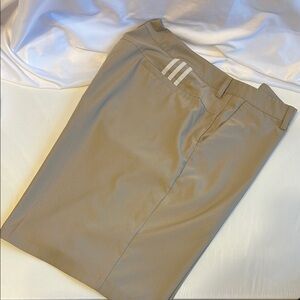 Adidas Climalite Performance Khaki Wicking Flat Front Shorts